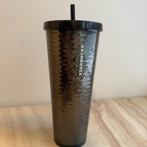 Starbucks  Black Sequin Tumbler with Straw
